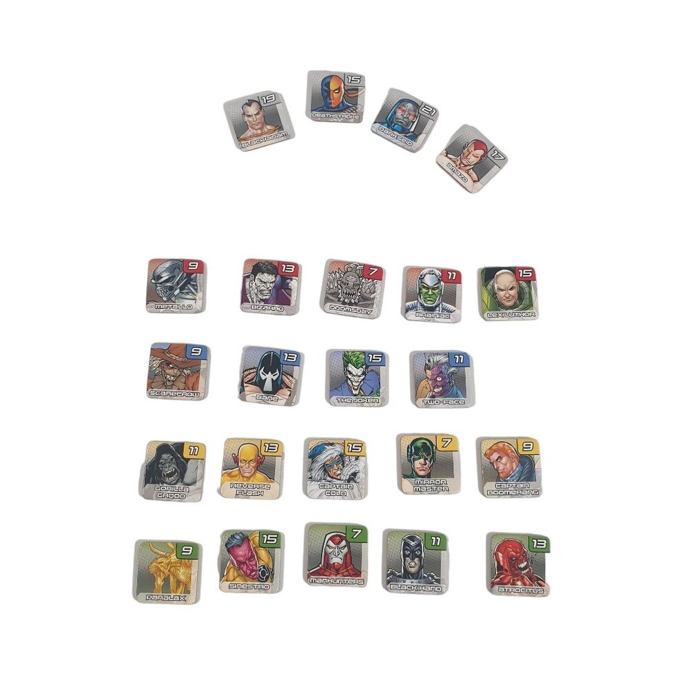 Justice League Axis Of Villains Game Night VILLIANS ONLY REPLACEMENT PIECES